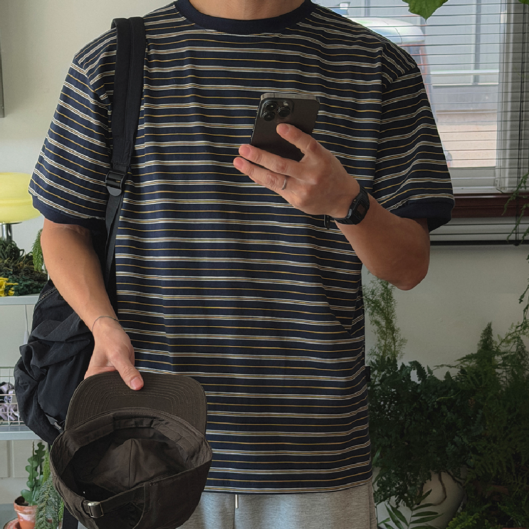 細條紋 Oversize Tee Striped Daily Tee