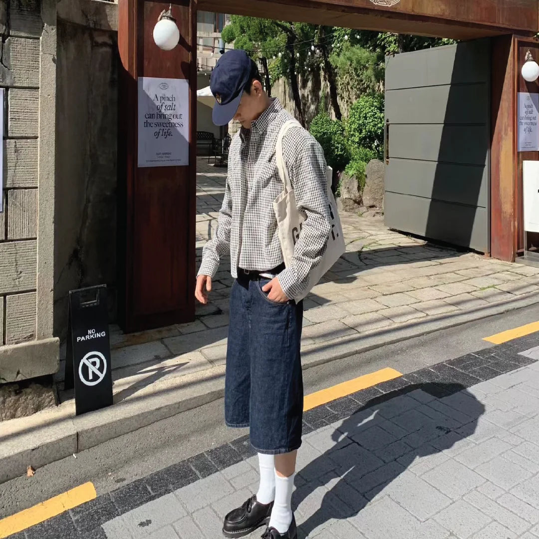 短版方格襯衫 Cropped Check Shirt - 圖 3