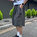 直紋牛仔五分褲 Striped Denim Shorts - 圖 1