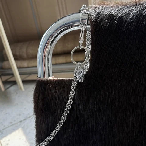 金屬花飾褲鍊 Silver Flower Pants Chain
