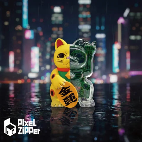 日本Pixel Zipper Kouun Neko 50:50 招財貓盲盒