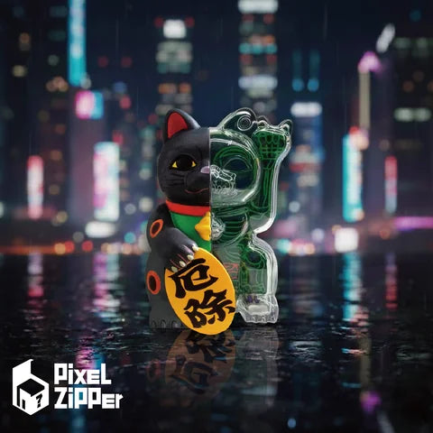 日本Pixel Zipper Kouun Neko 50:50 招財貓盲盒