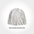 Plain Long Sleeve Henley Shirt