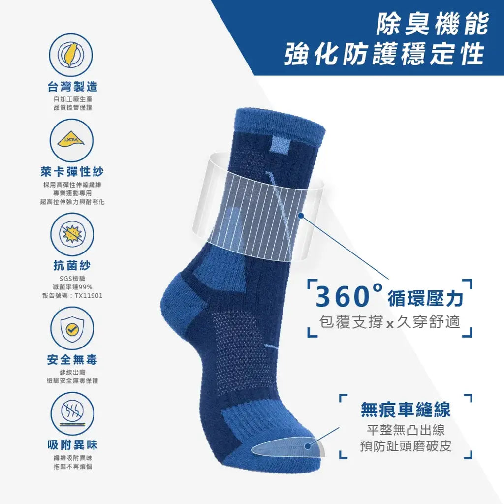台灣Visual高品質機能素色襪｜常態加班