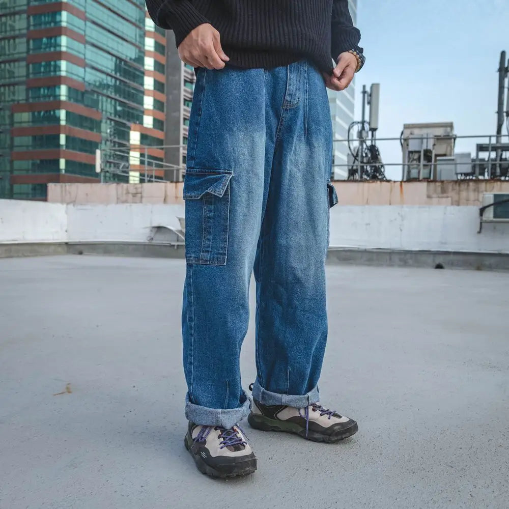 洗水牛仔闊褲 Balloon Washed Jeans