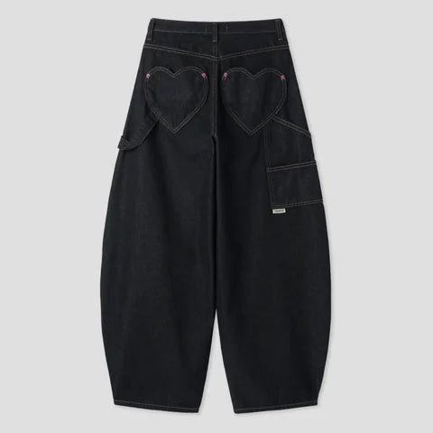 彎刀心型牛仔褲 Curved Heart Denim Pants