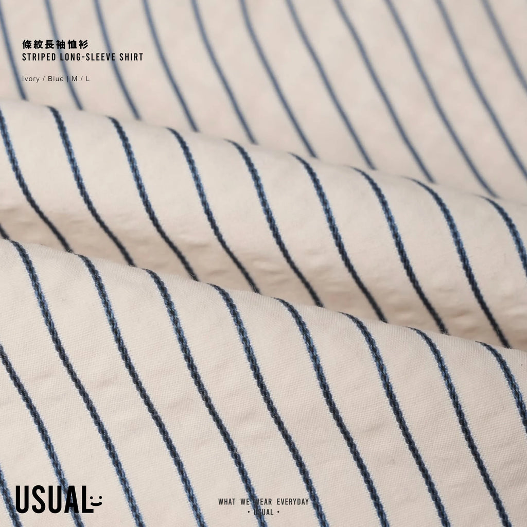 條紋長袖恤衫 Striped Long-Sleeve Shirt - 圖 4