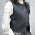 Denim Ribbon Vest