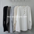 亨利領長袖T恤 Henley Neck Long Sleeve T-shirt