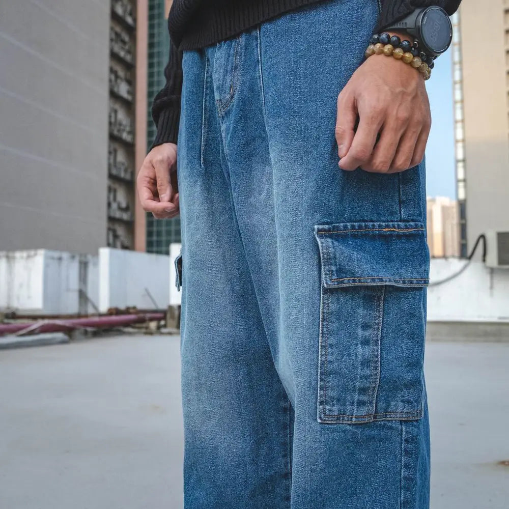 洗水牛仔闊褲 Balloon Washed Jeans