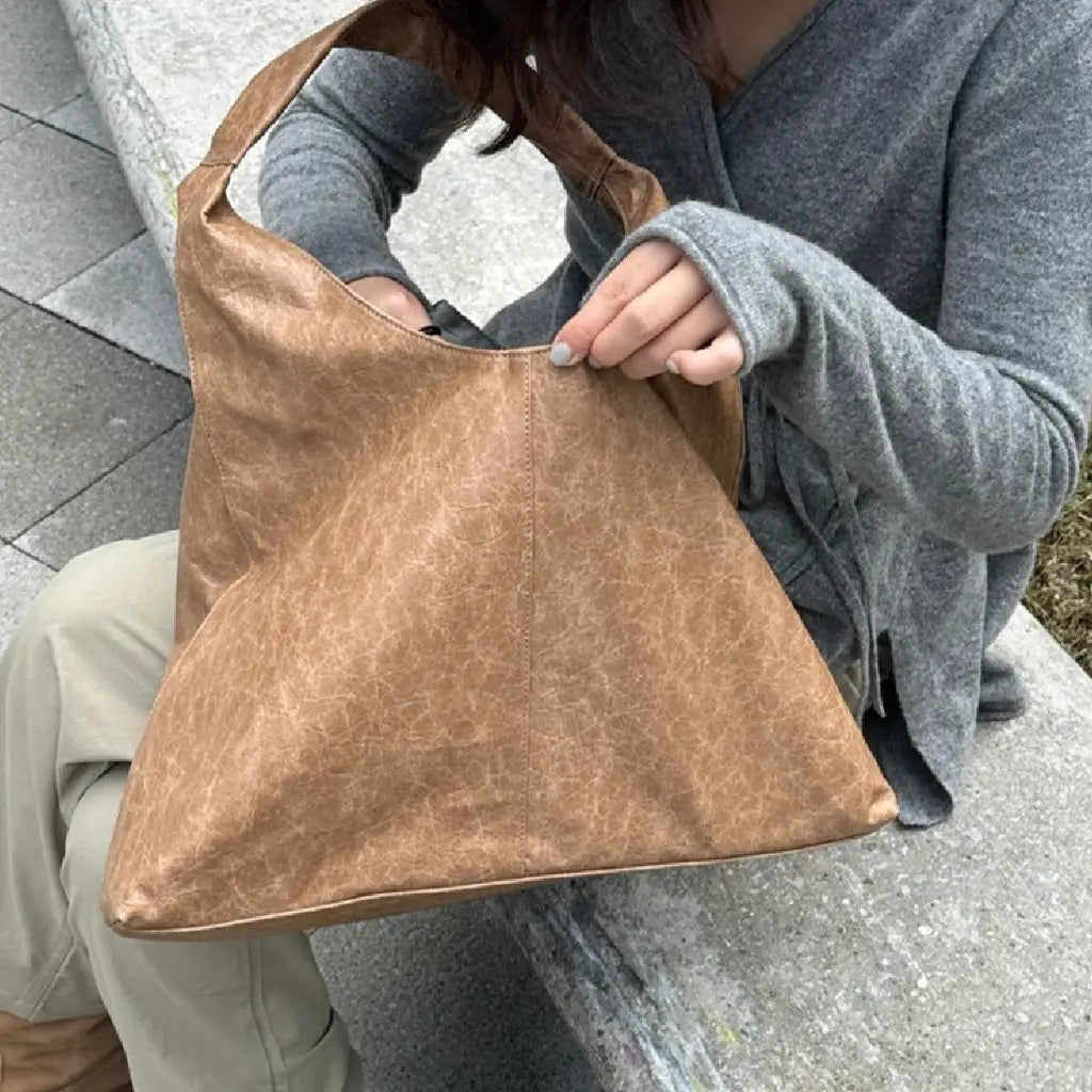 Leather Hobo Bag 軟皮流浪包