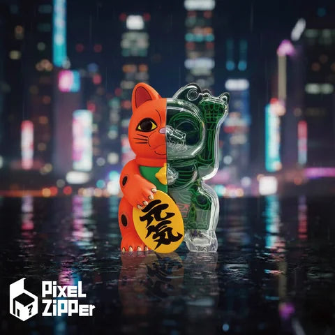 日本Pixel Zipper Kouun Neko 50:50 招財貓盲盒