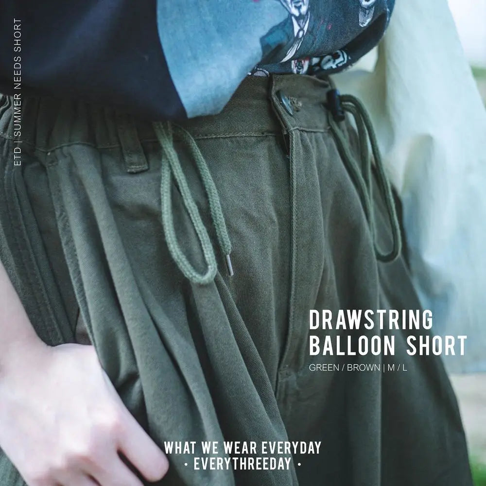Drawstring Balloon Shorts