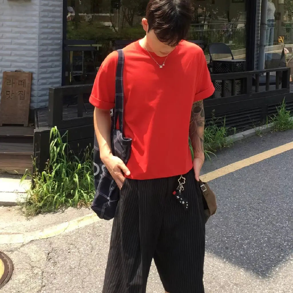 短版顯高純色T-shirt Cropped Lift T-shirt