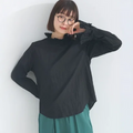 立領荷葉皺感上衣 Ruffled Mock-Neck Crinkle Blouse