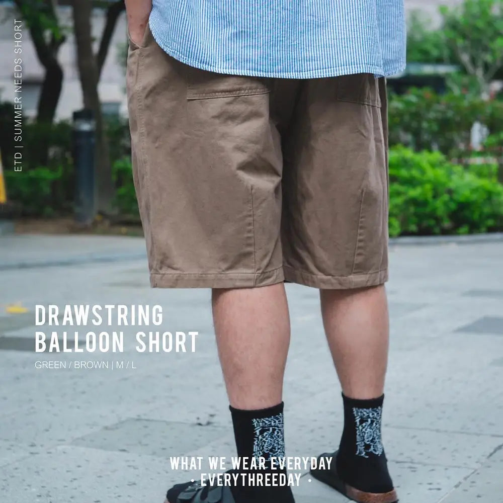 Drawstring Balloon Shorts