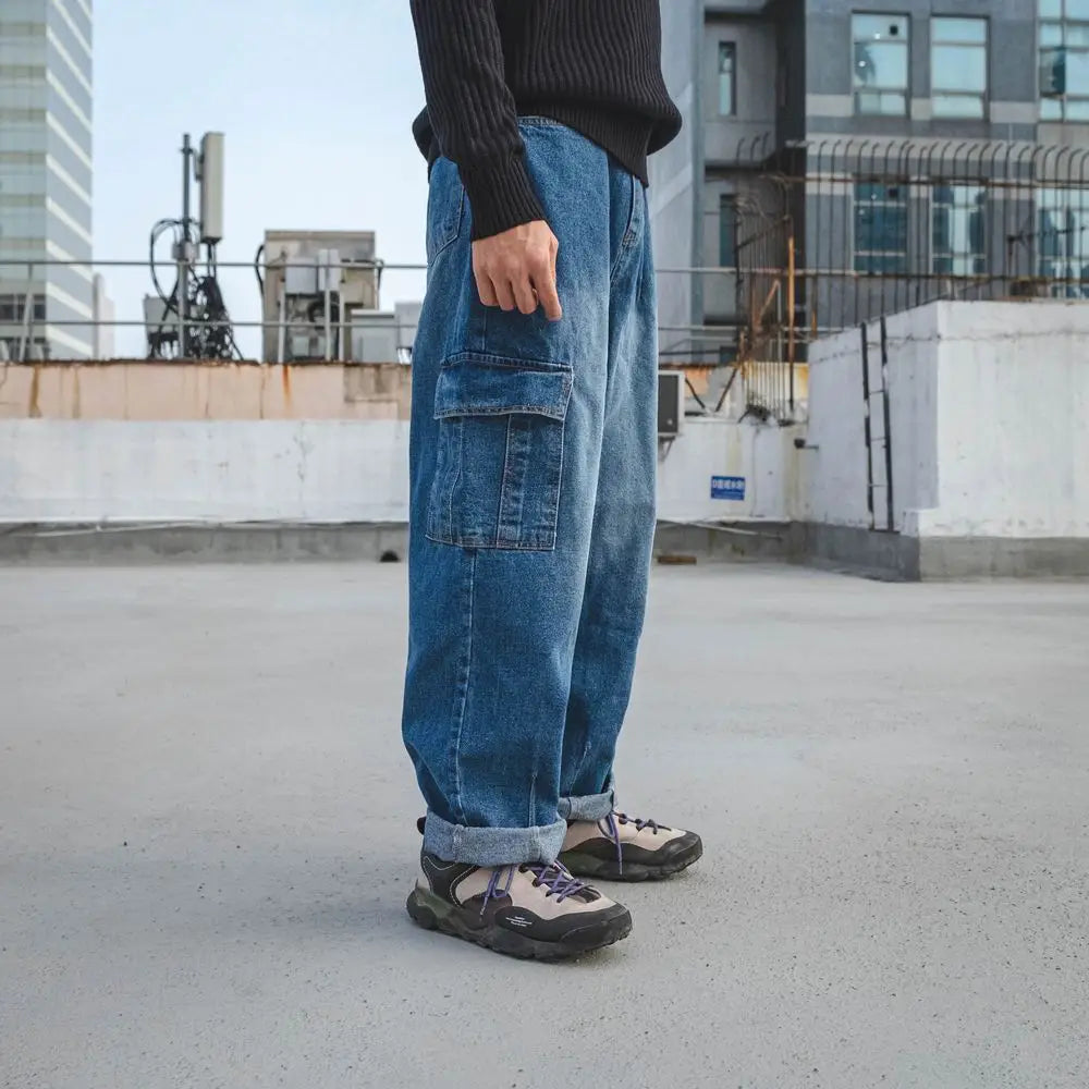 洗水牛仔闊褲 Balloon Washed Jeans