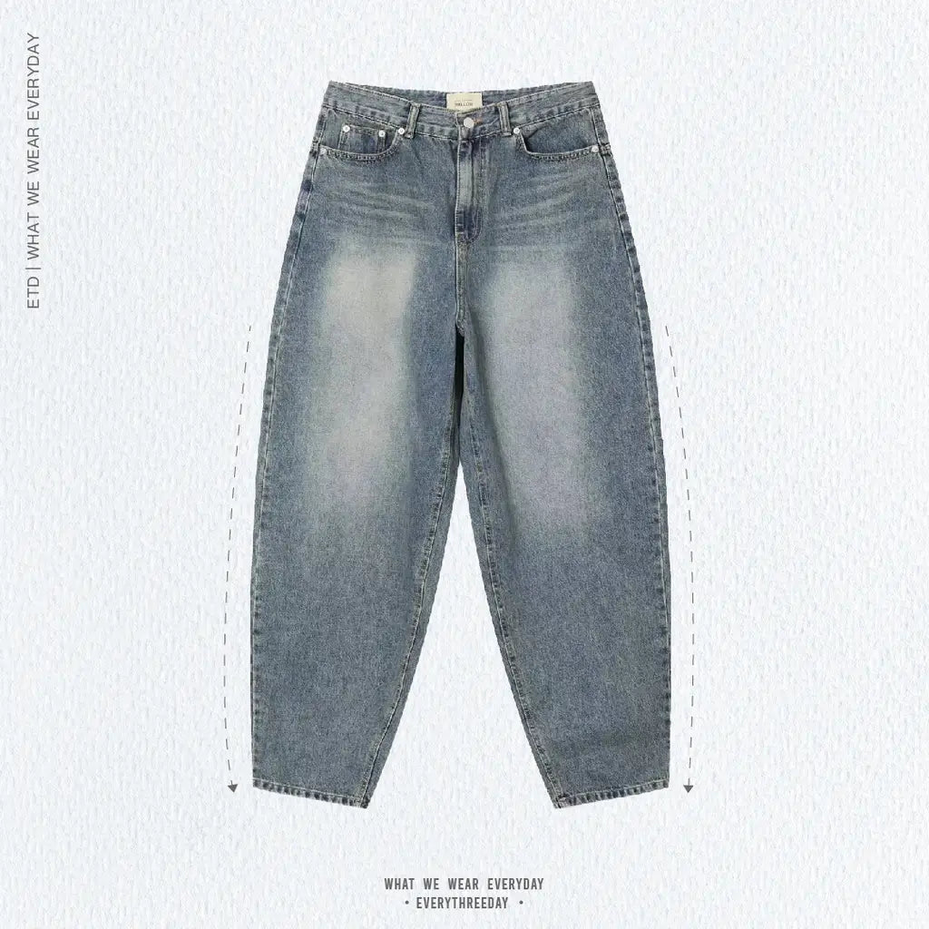 水洗錐形牛仔褲 Washed Barrel Jeans